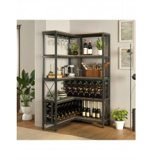 Угловий барний стелаж для зберігання алкогольних напоїв та бокалів