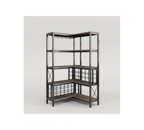 Стелаж кутовий барний для зберігання алкогольних напоїв і келихів