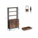 Стеллаж SKIFF 2, 4-ярусный, с ящиком и тумбой