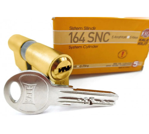 Цилиндр Kale 164SNC 35+10+35=80mm, латунь, 5 ключей