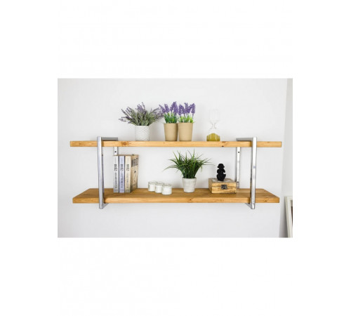 LOFT SHELF двойная винтажная полка – натуральное дерево, ручная работа, двойные полки