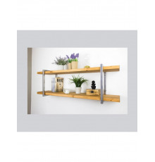 LOFT SHELF подвійна вінтажна полиця, ручна робота, настінна полиця, підвісна полиця, для кухні, для книг