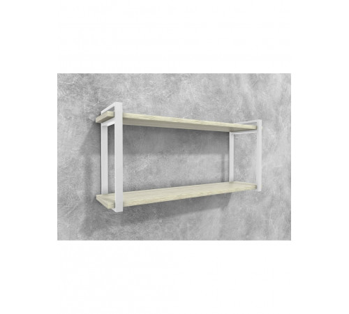 Полиця Айсберг 120 — білий/білий, білий каркас + ДСП (128×34×62 см)