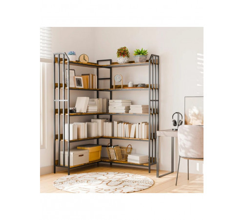 Стеллаж L-образный — открытый LOFT-стеллаж для дома.