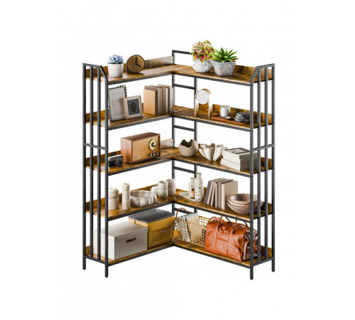Стеллаж L-образный — открытый LOFT-стеллаж для дома.