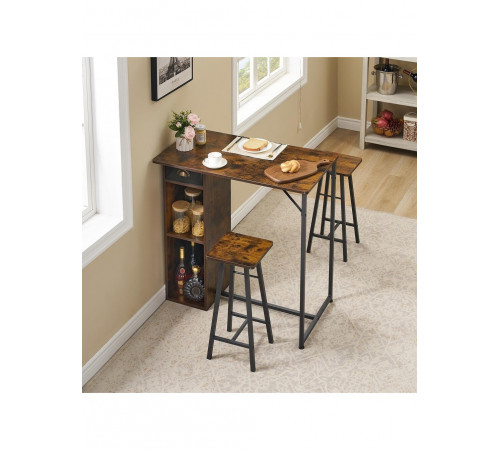 Комплект: маленький барний стіл + 2 стільці (на 2 особи)