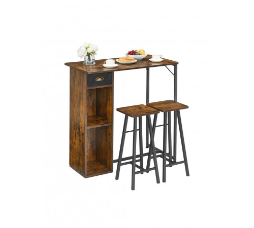 Комплект: маленький барний стіл + 2 стільці (на 2 особи)