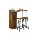 Комплект: маленький барний стіл + 2 стільці (на 2 особи)