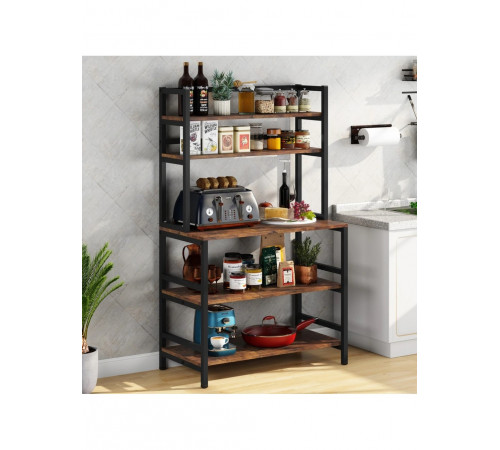 5-ярусна кухонна стійка - 168×80×40 см, ЧСЧ