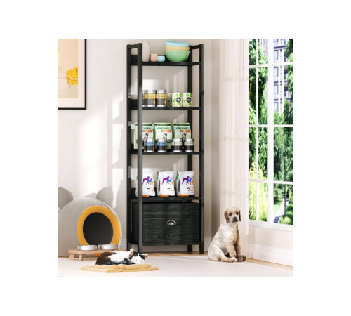 Стелаж 5 полиць MSM з металевим каркасом, 140×40×26 см