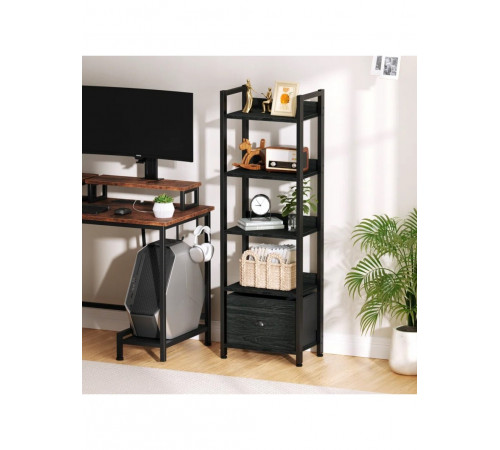 Стелаж 5 полиць MSM з металевим каркасом, 140×40×26 см