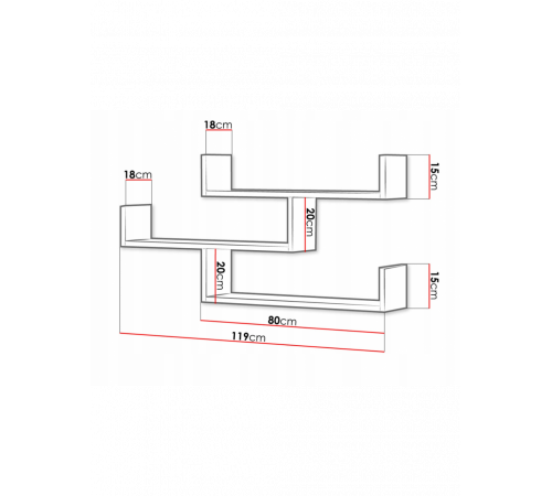 Книжная полка POLA белая