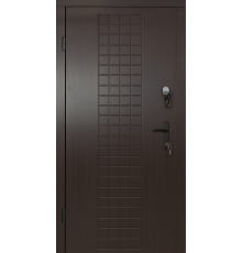 Вхідні двері Вулкан (праві/ліві) – метал 1,2мм із МДФ, 65мм полотна, 2 замки, горіх