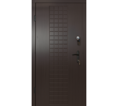 Входная дверь Вулкан 62966, МДФ с двух сторон, металл 1,2 мм, 65 мм, 2 замка