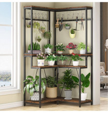 Угловая подставка для растений с 15 подвесными крючками