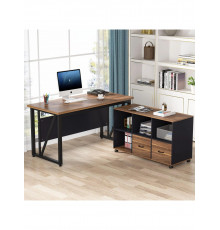 Письмовий стіл Г-подібний з тумбою для файлів