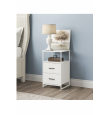 Тумбочка с металлической рамой и 2 ящиками