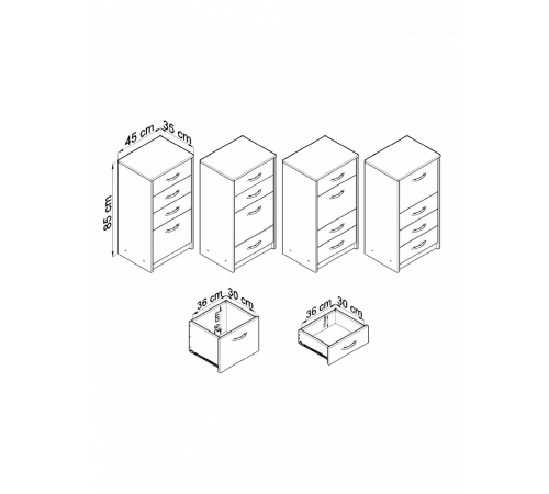 Комод с ящиками дуб Сонома MSM – комфорт и стиль для вашего пространства