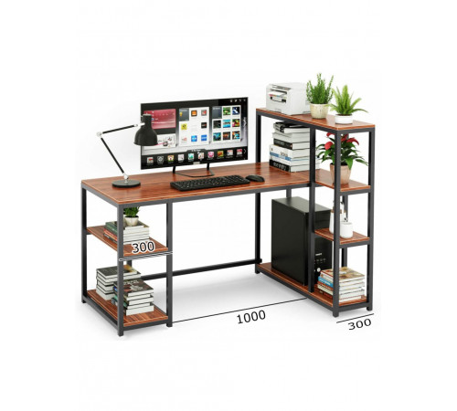 Стіл комп’ютерний з полицями MSMLOFT