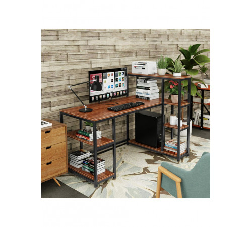 Стіл комп’ютерний з полицями MSMLOFT