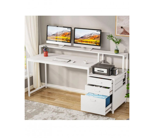 Письмовий стіл MSM з шухлядами та підставкою для монітора