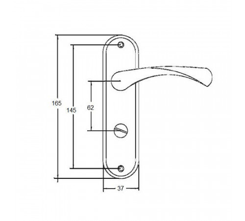 Ручка на планці KEDR 62.326 WC AB