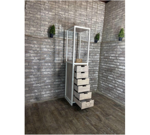 Стелаж з шухлядами 200×45×50 см — функціональний LOFT-стелаж