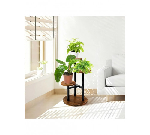 Триярусна підставка для квітів — 53.5×32×32 см, МСМ