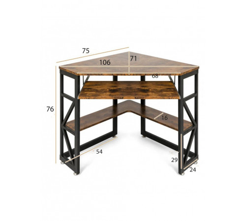 Кутовий комп'ютерний стіл «Pleione»