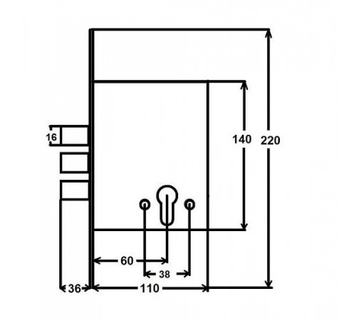 KEDR Замок врезной CLASS 257-C