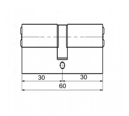 Цилиндр KEDR BRASS M60 ZG (30*30) brass key