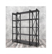 Стелаж Айсберг160х182-4 v3 чорний/графіт MSMLOFT