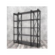 Стеллаж Айсберг Лофт 160×182 см — черный/графит