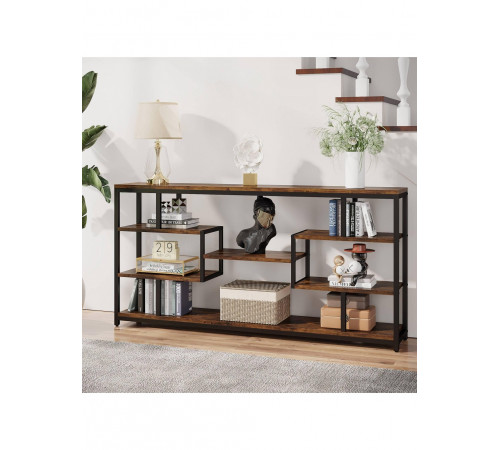 Стіл консольний вузький з відкритими полицями