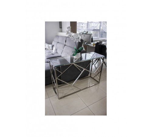 Журнальный стол Escada C 70×40 Прозрачный Серебряный MSMLOFT