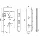 KEDR Замок врезной с ручками 7255-2 AB