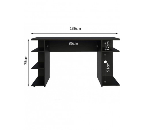 Компьютерный стол Madesa, черный