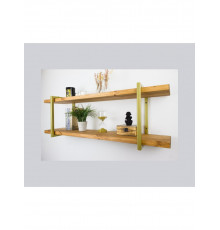 LOFT SHELF подвійна вінтажна полиця, бохо, ручна робота, настінна полиця, підвісна полиця, для кухні, для вітальні, для книг