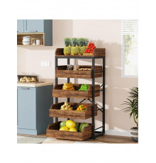 Стелаж для зберігання фруктів та овочів з 5 ящиками