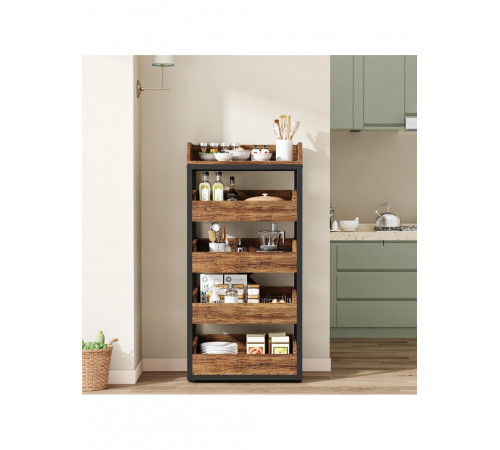 Стелаж із 5 ящиками для фруктів і овочів — компактна організація простору