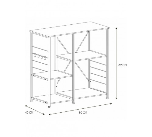 Кухонна полиця Stan у кольорі дуб сонома