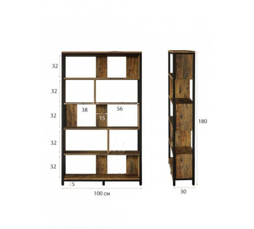 Стеллаж Etagere 7 — 6-уровневый стеллаж в стиле Loft от MSM