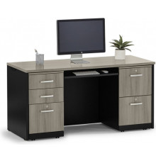 Компактный рабочий стол Credenza Via Double Pedestal