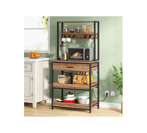 Стелаж 5-ярусний з ящиком та полицями — надійний органайзер від МСМ