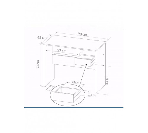 Стол письменный "Piro" - 90×45×74 см.