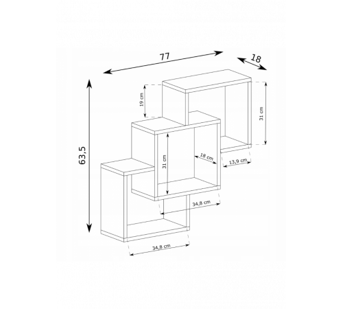 Полиця Daga D-30 дуб Сонома