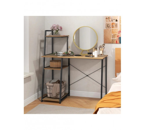 Письмовий стіл Pelham — 120×100×50 см із полицями, MSMLOFT