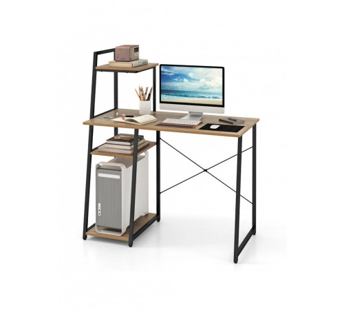 Письмовий стіл Pelham — 120×100×50 см із полицями, MSMLOFT