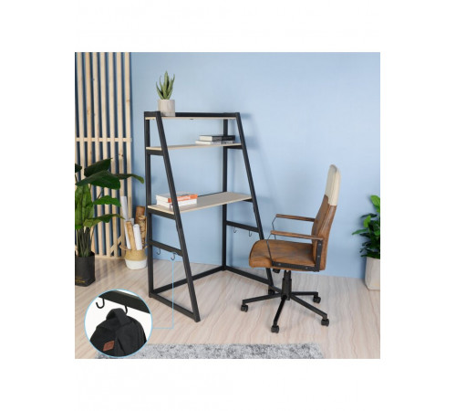 Стіл письмовий MSMLOFT з металевим каркасом — 90 × 60 × 150 см