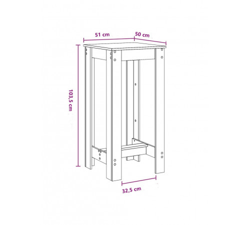 Барний стіл – дуб Сонома